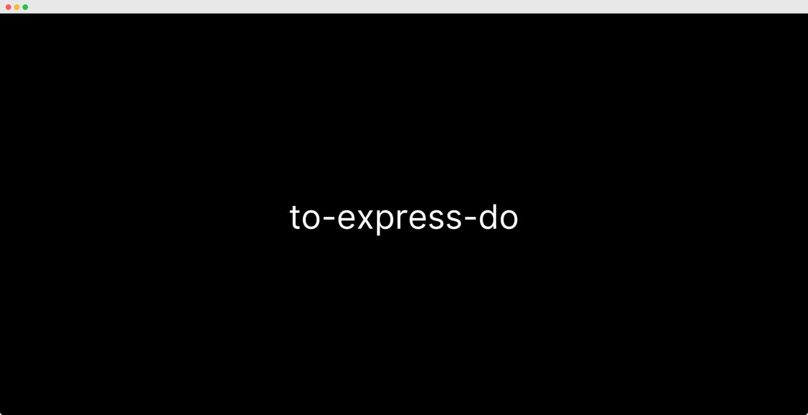 to-express-do API App